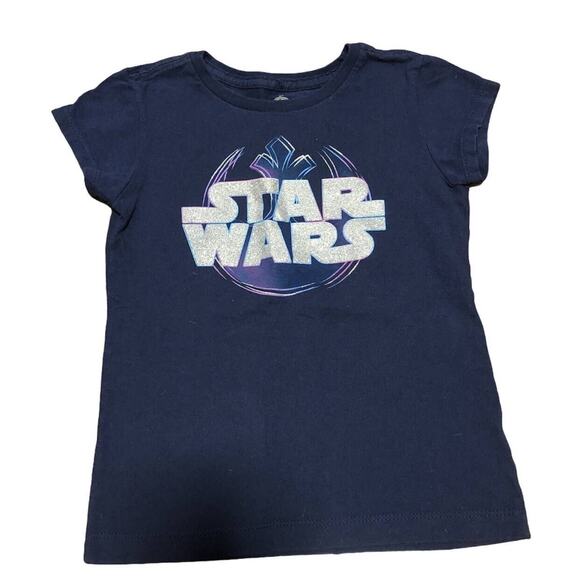 Disney Store Blue Star Wars Shirt 5/6 - Picture 1 of 3